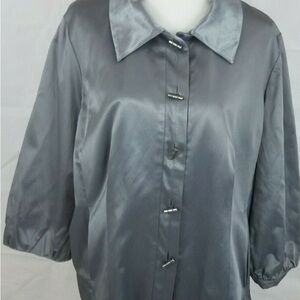 Chico's Silver Satin Blouse